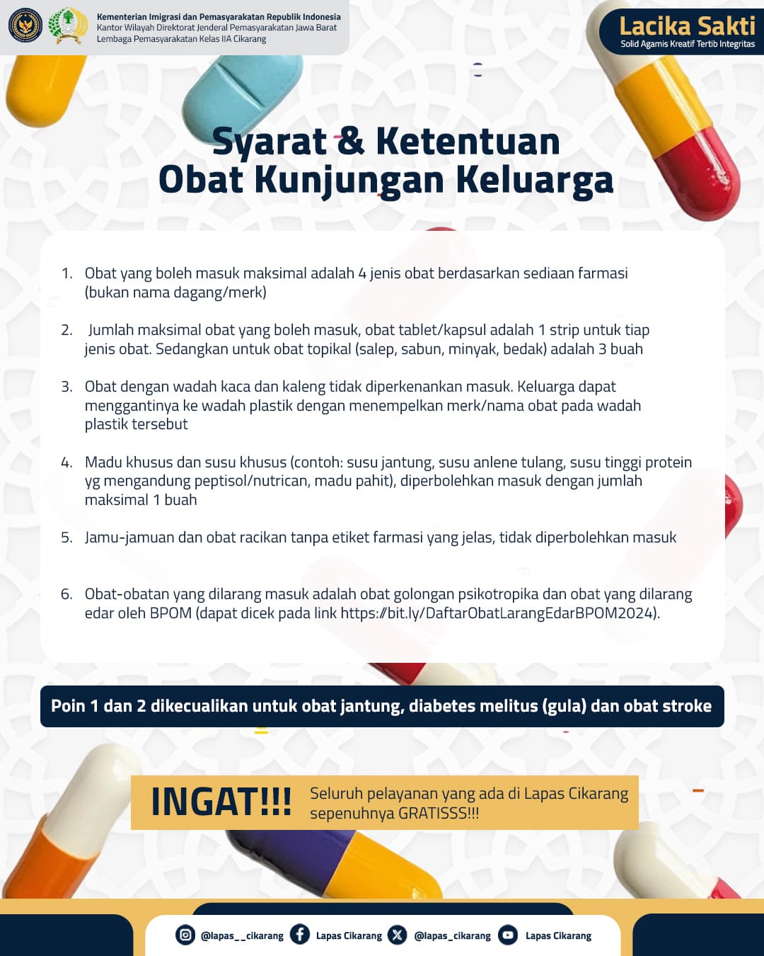 Syarat & Ketentuan Obat Kunjungan Keluarga